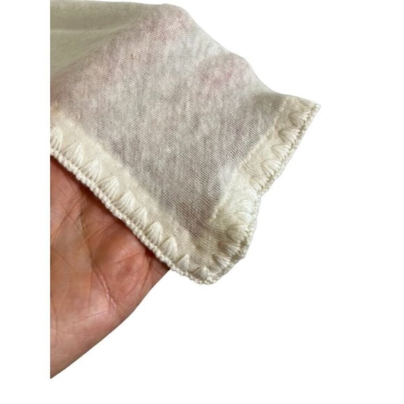 Anthropologie Sweater Women L Cream Boho Crochet Floral Hippie 80s Bridal Knit - Picture 7 of 12